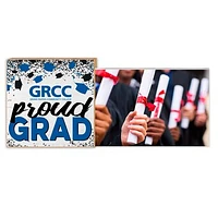 White Grand Rapids Raiders 5" x 10.5" Proud Grad Floating Frame