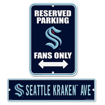Seattle Kraken Parking & Street Sign Set
