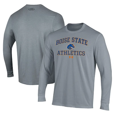 Men's Under Armour  Gray Boise State Broncos Athletics Performance Long Sleeve T-Shirt