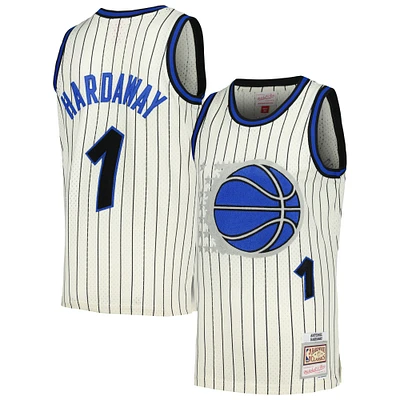 Men's Mitchell & Ness Penny Hardaway Cream Orlando Magic Chainstitch Swingman Jersey