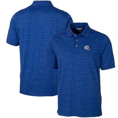 Men's Cutter & Buck  Blue Indianapolis Colts Helmet Advantage Space Dye Tri-Blend Polo