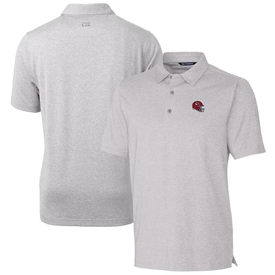 Men's Cutter & Buck  Heather Gray Kansas City Chiefs Helmet Forge Stretch Polo