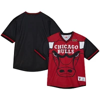 Men's Mitchell & Ness  Red Chicago Bulls Jumbotron 3.0 Mesh V-Neck T-Shirt