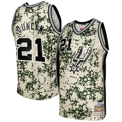 Men's Mitchell & Ness Tim Duncan Camo San Antonio Spurs 2013/14 Swingman Jersey