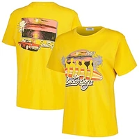 Women's Daydreamer Yellow The Beach Boys Ringer Graphic T-Shirt