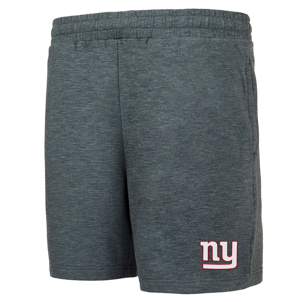 Men's Concepts Sport Charcoal New York Giants Powerplay Tri-Blend Fleece Shorts