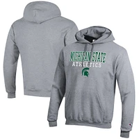 Men's Champion Michigan State Spartans Athletics Logo Stack Pullover Hoodie