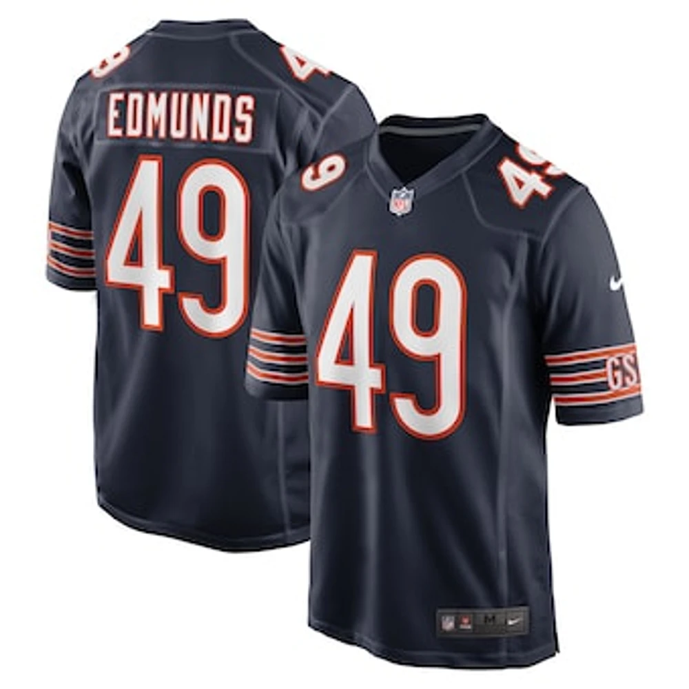 Men's Nike Tremaine Edmunds Navy Chicago Bears Game Player Jersey