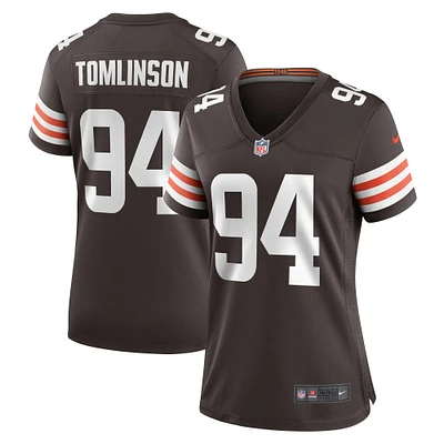 Women's Nike Dalvin Tomlinson Brown Cleveland Browns Game Player Jersey