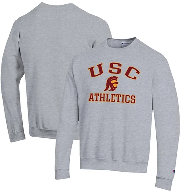 Men's Champion  Gray USC Trojans Athletics Logo Pullover Sweatshirt