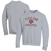 Men's Champion  Gray Texas A&M Aggies Athletics Logo Pullover Sweatshirt