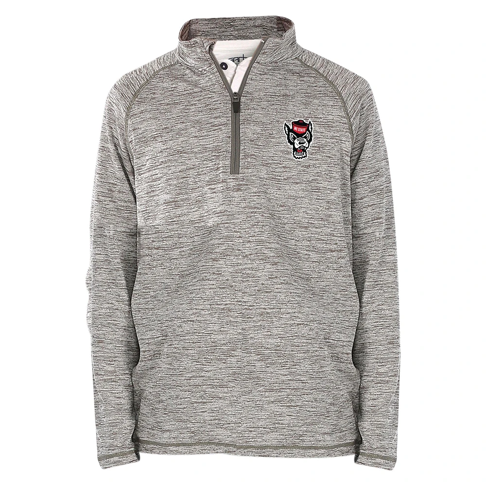 Youth Garb Gray NC State Wolfpack Matthew Quarter-Zip Top