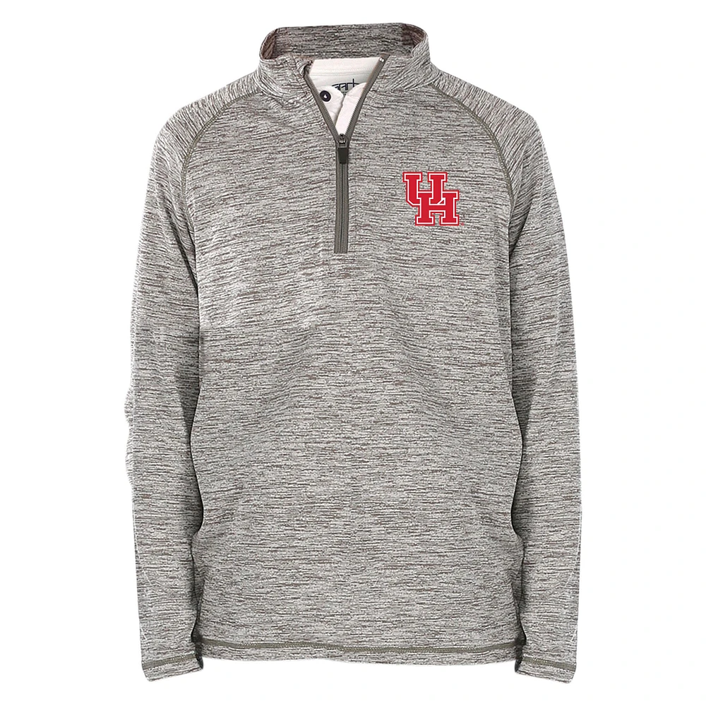 Youth Garb Gray Houston Cougars Matthew Raglan Quarter-Zip Top
