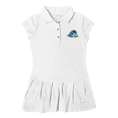 Girls Toddler Garb  White Delaware Fightin' Blue Hens Caroline Cap Sleeve Polo Dress