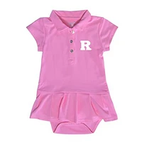 Girls Infant Garb  Pink Rutgers Scarlet Knights Caroline Cap Sleeve Polo Dress