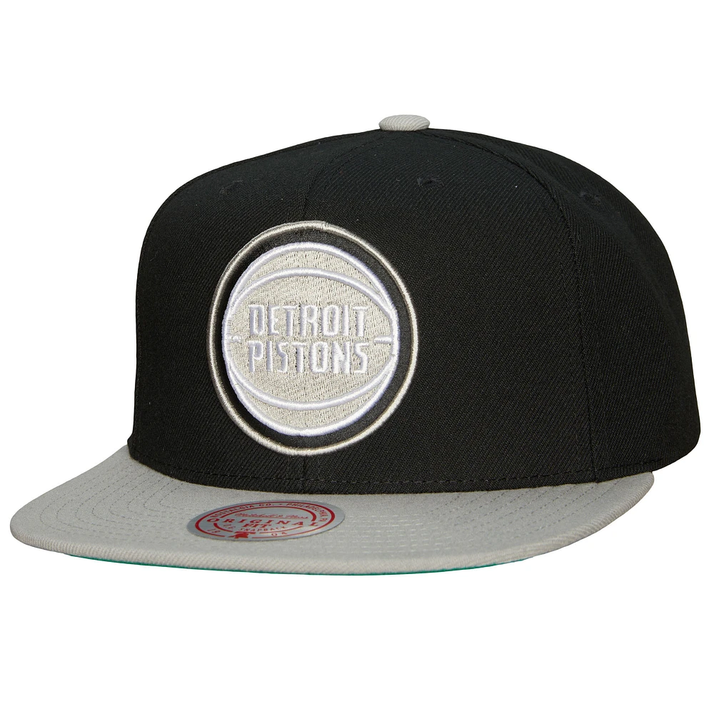 Men's Mitchell & Ness x Lids Black Detroit Pistons Shady Snapback Hat