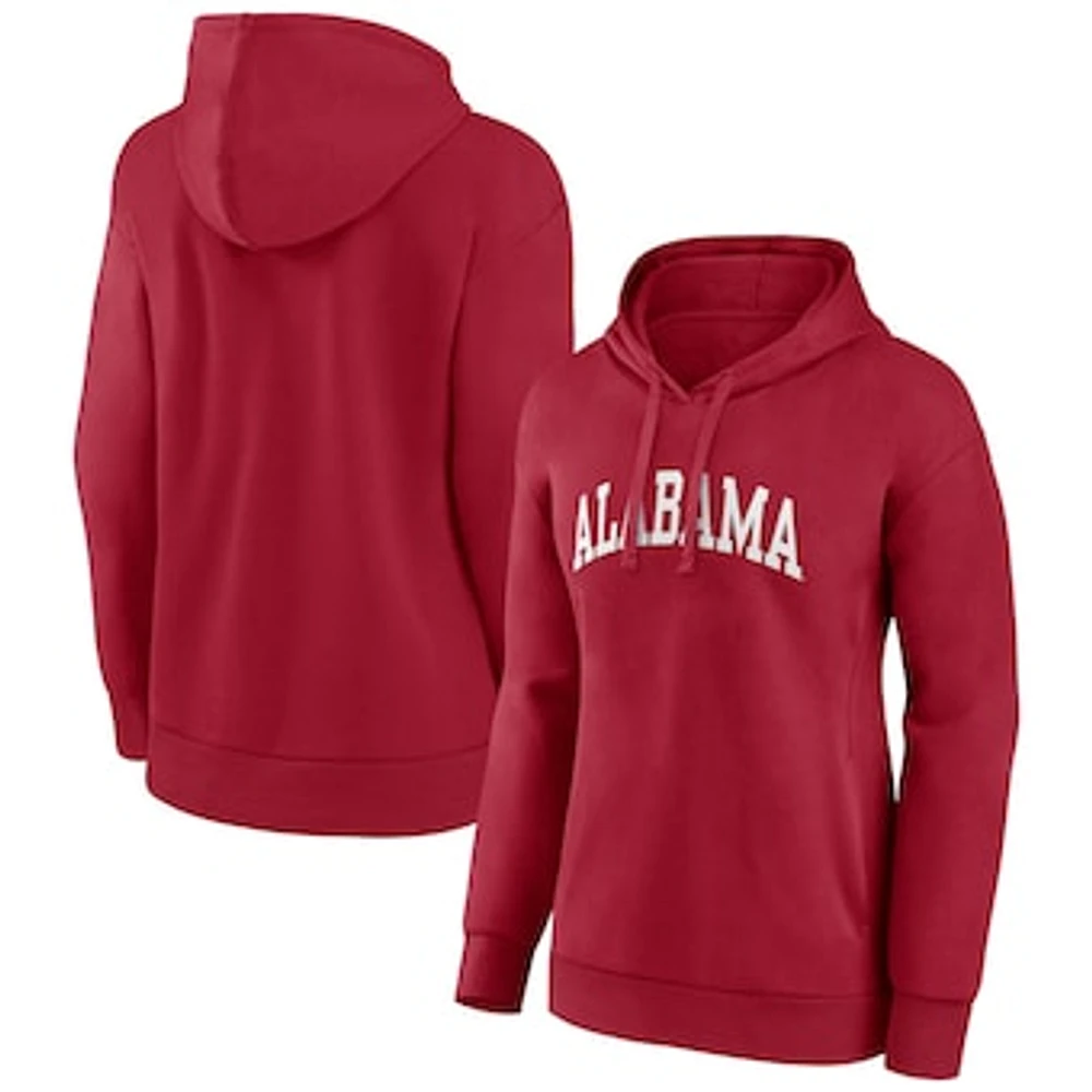 Women's Fanatics Crimson Alabama Tide Basic Arch Pullover Hoodie