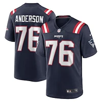 Men's Nike Calvin Anderson Navy New England Patriots Game Jersey