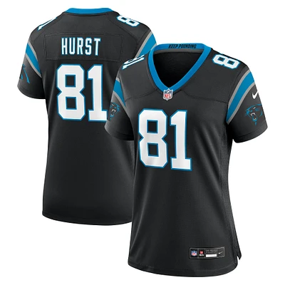 Women's Nike Hayden Hurst Black Carolina Panthers Game Player Jersey