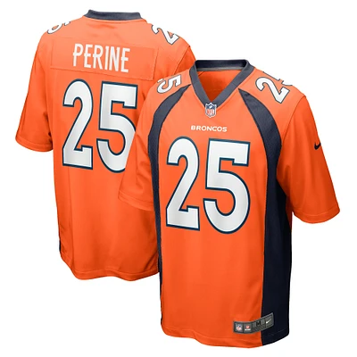 Men's Nike Samaje Perine Orange Denver Broncos Game Player Jersey