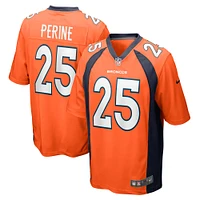 Men's Nike Samaje Perine Orange Denver Broncos Game Player Jersey