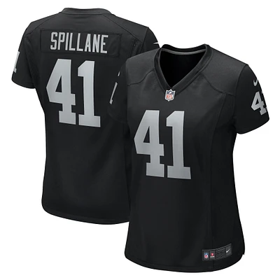 Women's Nike Robert Spillane Black Las Vegas Raiders Game Player Jersey