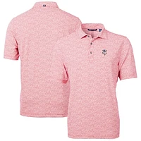 Men's Cutter & Buck  Red Minnesota Twins Americana Logo Virtue Eco-Pique Botanical Recycled Polo