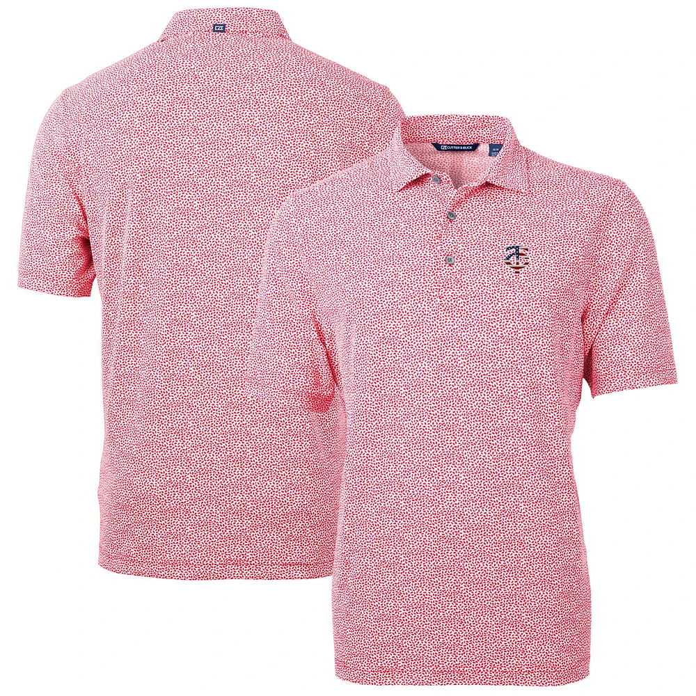 Men's Cutter & Buck  Red Minnesota Twins Americana Logo Virtue Eco-Pique Botanical Recycled Polo