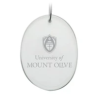 Mount Olive Trojans 2.75'' x 3.75'' Glass Oval Ornament