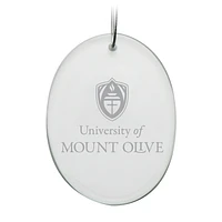 Mount Olive Trojans 2.75'' x 3.75'' Glass Oval Ornament