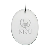 New Jersey City Gothic Knights 2.75'' x 3.75'' Glass Oval Ornament