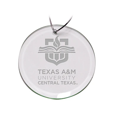 Texas A&M Central Texas Warriors 3'' Glass Round Ornament