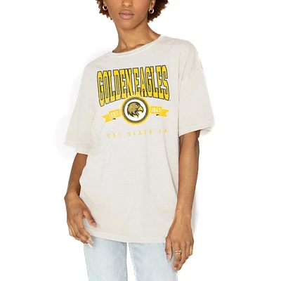 Women's Gameday Couture White Cal State L.A. Golden Eagles Get Goin' Oversized T-Shirt
