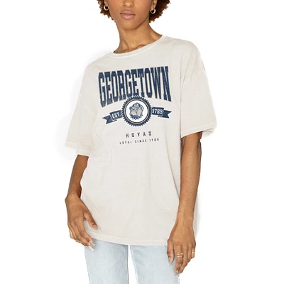 Women's Gameday Couture White Georgetown Hoyas Get Goin' Oversized T-Shirt