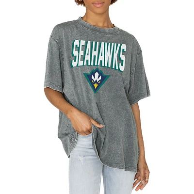 Women's Gameday Couture Gray UNC Wilmington Seahawks Solid Defense Oversized T-Shirt