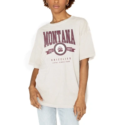 Women's Gameday Couture White Montana Grizzlies Get Goin' Oversized T-Shirt