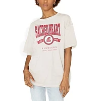 Women's Gameday Couture White Sacred Heart Pioneers Get Goin' Oversized T-Shirt
