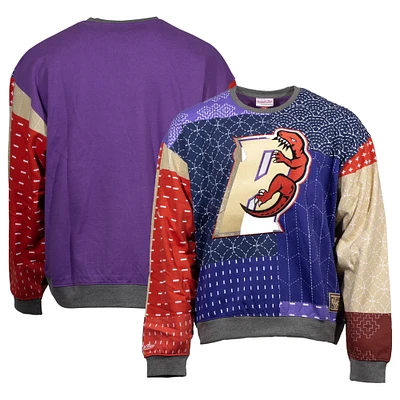 Men's Mitchell & Ness Purple Toronto Raptors Hardwood Classics Bandana Kapital Pun Pullover Sweatshirt