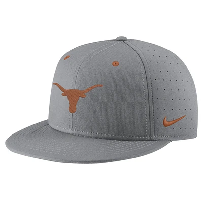 Men's Nike Gray Texas Longhorns USA Side Patch True AeroBill Performance Fitted Hat