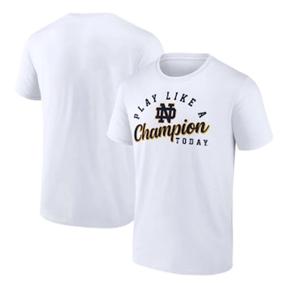 Men's Fanatics White Notre Dame Fighting Irish Play Like A Champion T-Shirt