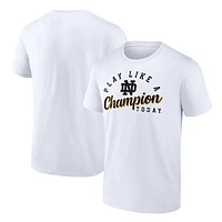 Men's Fanatics White Notre Dame Fighting Irish Play Like A Champion T-Shirt