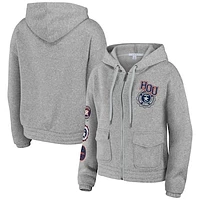 Women's WEAR by Erin Andrews Gray Houston Astros Full-Zip Hoodie