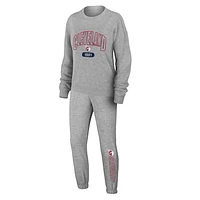 Women's WEAR by Erin Andrews Gray Cleveland Guardians  Knitted Lounge Set