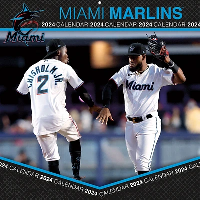 Miami Marlins 2024 12'' x 12'' Team Wall Calendar