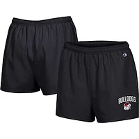 Women's Champion Black Georgia Bulldogs Football Fan High Waist Shorts