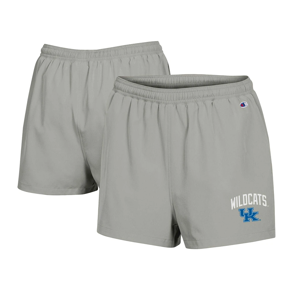 Women's Champion Gray Kentucky Wildcats Football Fan High Waist Shorts