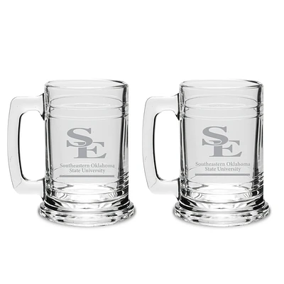 Southeastern Oklahoma State Savage Storm 15oz. Two-Piece Colonial Tankard Set