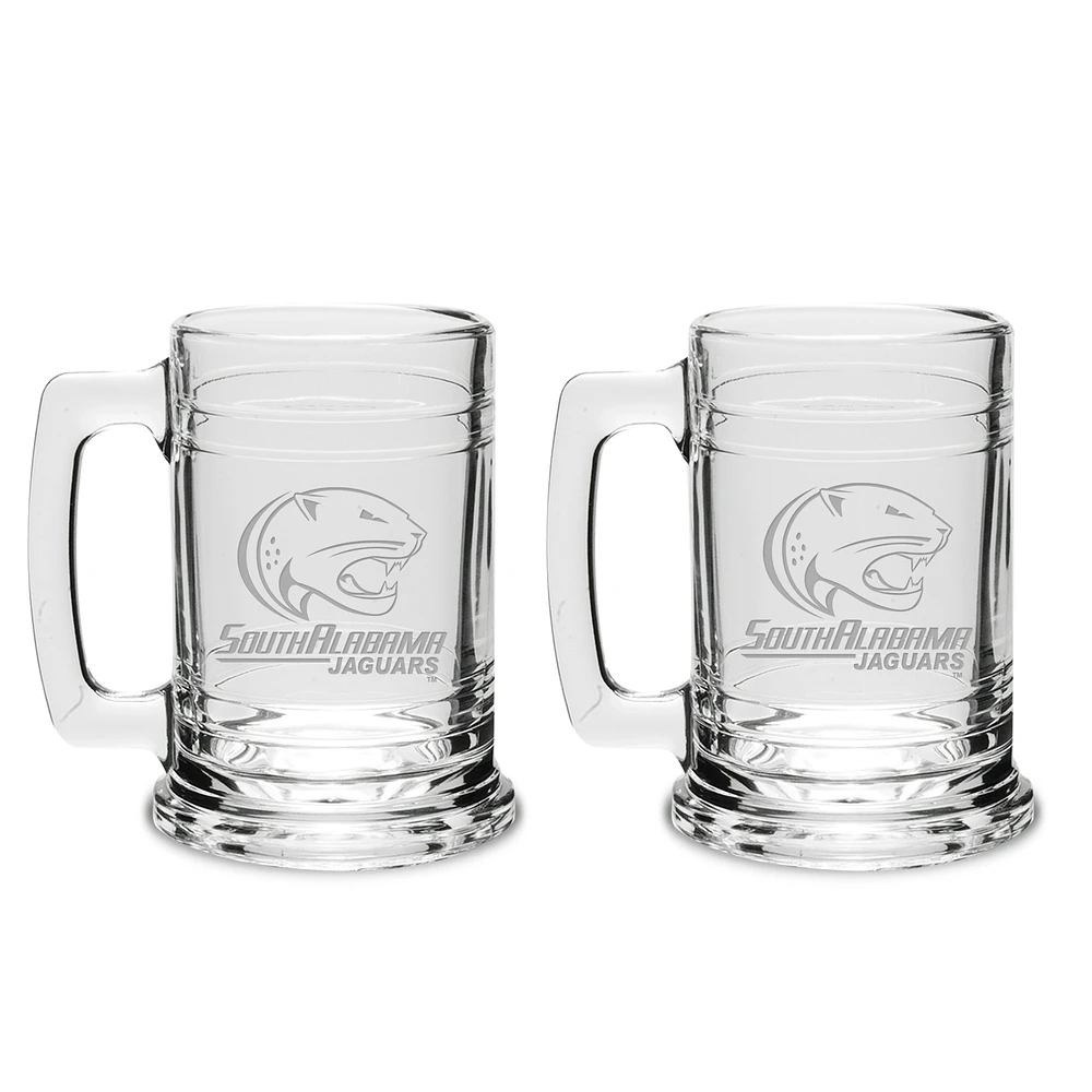 South Alabama Jaguars 15oz. Two-Piece Colonial Tankard Set
