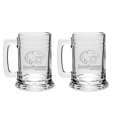 South Alabama Jaguars 15oz. Two-Piece Colonial Tankard Set