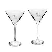 Southeastern Oklahoma State Savage Storm Two-Piece Traditional 10oz. Martini Glass Set